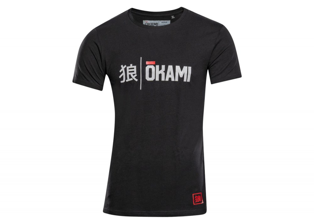 Okami Organic T-Shirt Kanji schwarz