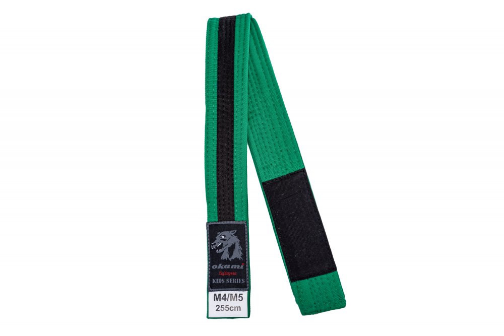 okami Kids BJJ Belt grün / schwarz