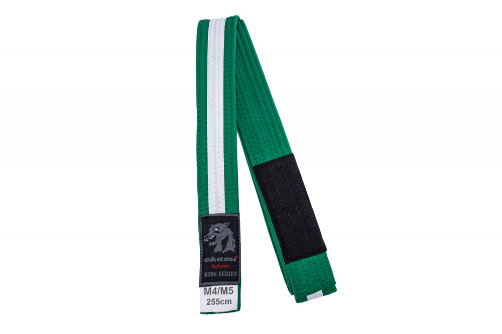 okami Kids BJJ Belt grün / weiß