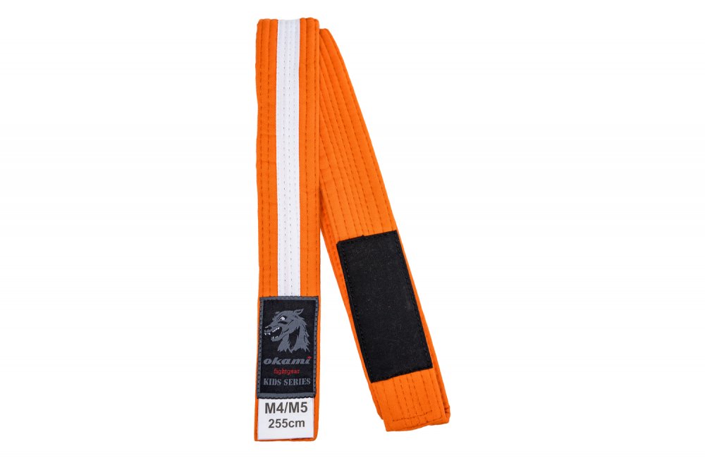 okami Kids BJJ Belt orange / weiß