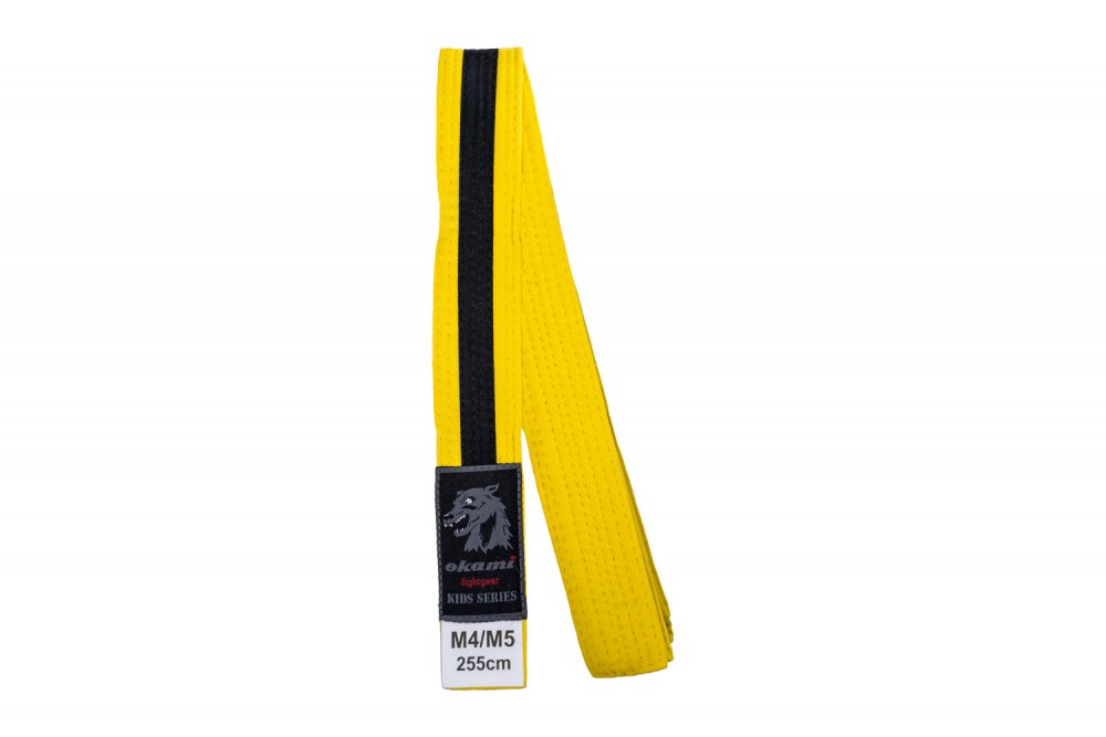 okami Kids BJJ Belt gelb / schwarz