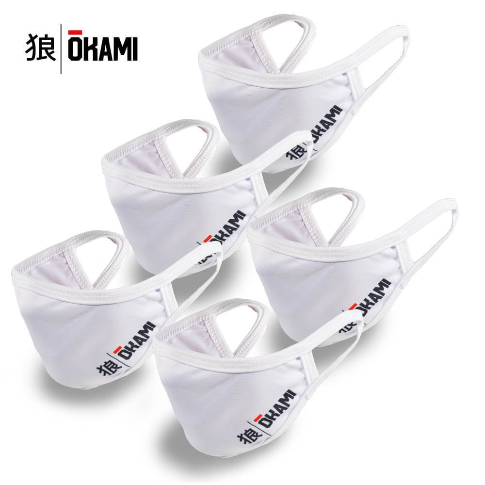 okami fightgear Face Mask 5er Set weiß