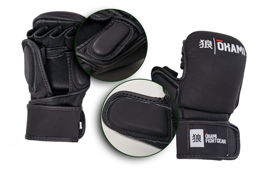 Okami fightgear Hi-Pro MMA Sparring Gloves Noir