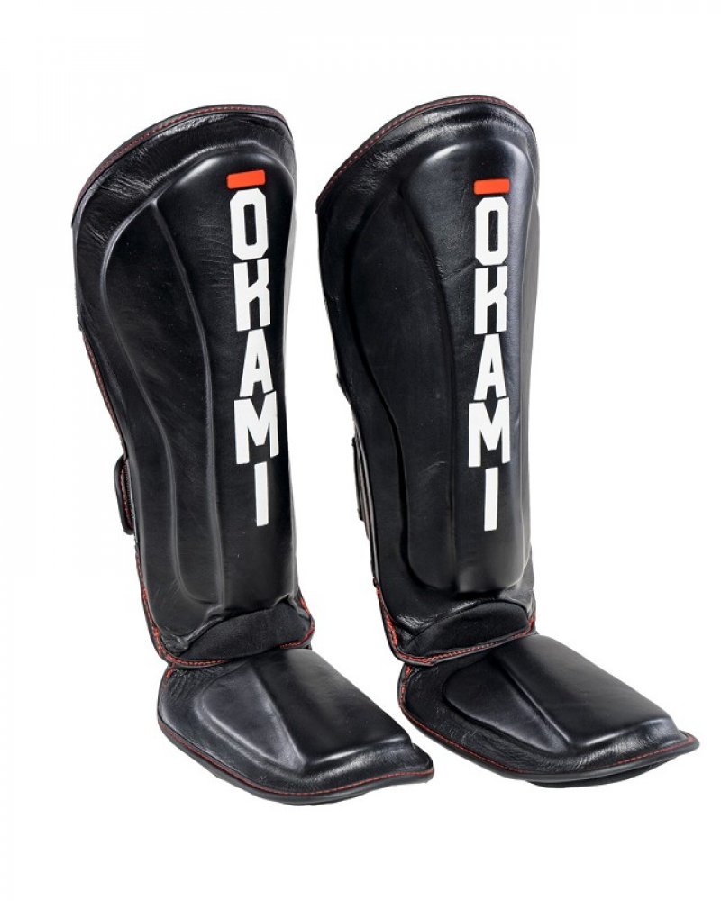 Preview: Okami fightgear Schienbeinschoner Competitor - Leder