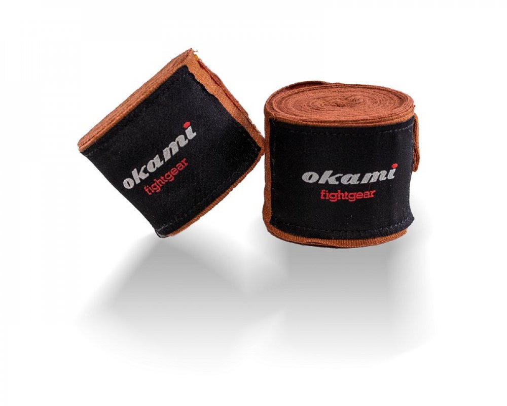 Okami fightgear Handwraps 460cm - semielastisch - bronze