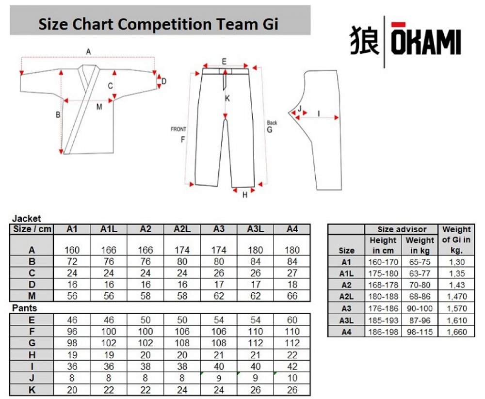 Okami ultralight Competition Team Gi schwarz