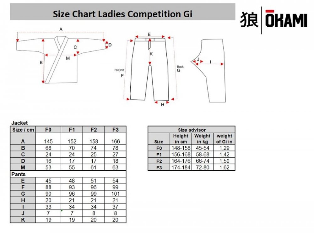 okami Ladies Competition Gi schwarz