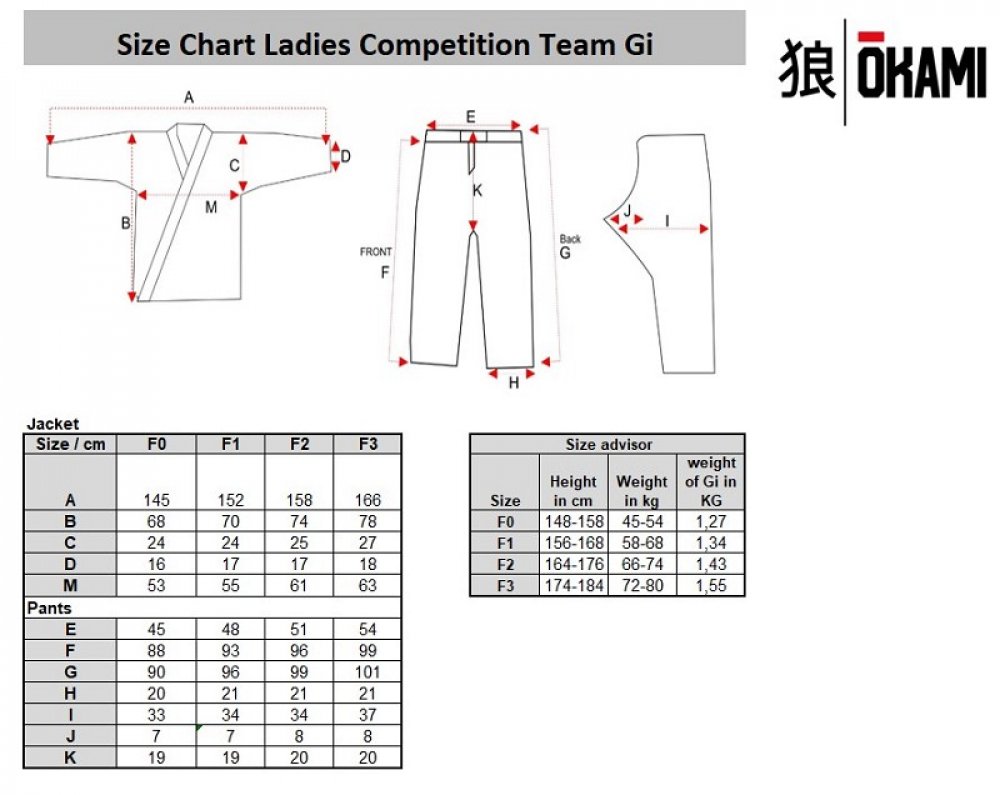 okami Ladies ultralight Competition Team Gi schwarz