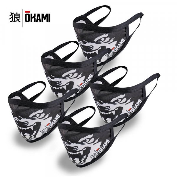 okami fightgear Face Mask 5er Set Beast