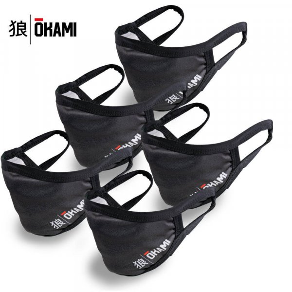 okami fightgear Face Mask Junior 5er Set Casual schwarz
