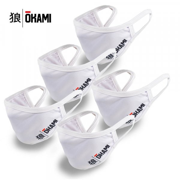 okami fightgear Face Mask 5er Set weiß