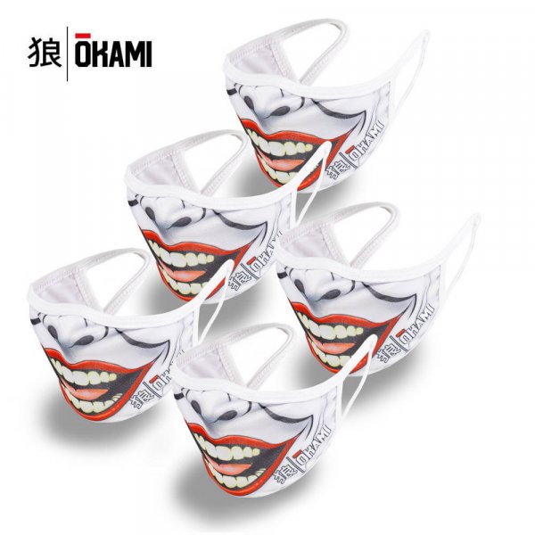 okami fightgear Face Mask 5er Set Happy Face